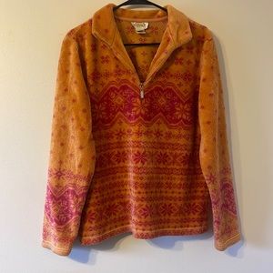 Talbots quart zip cozy boho jacket